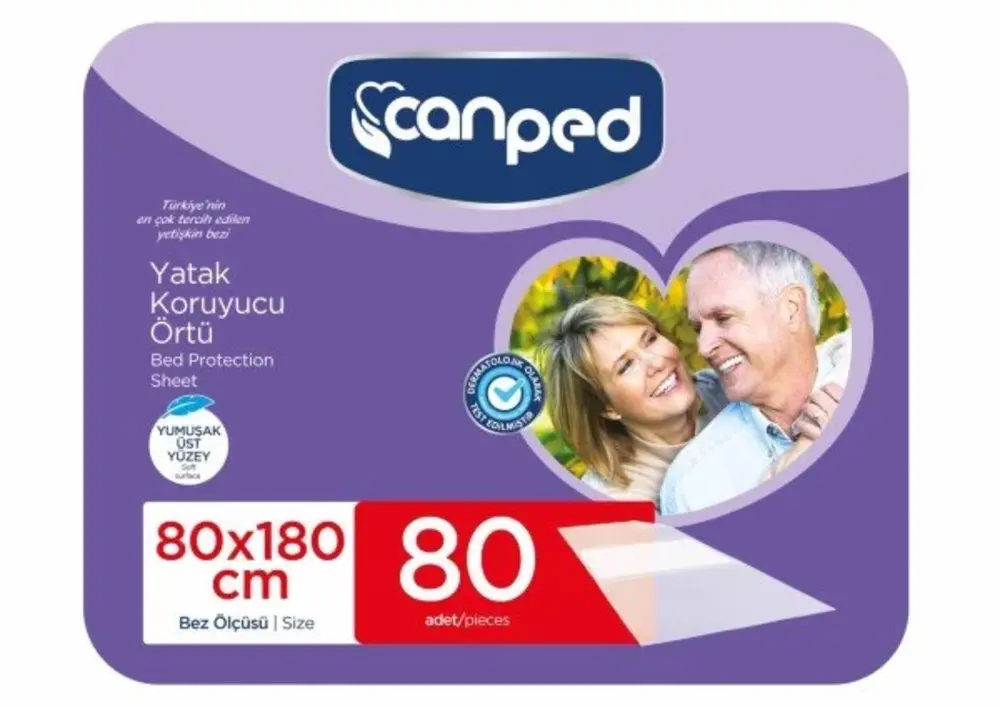 Canped Yatak Koruyucu Örtü 80x180 cm 80 Adet 10'lu