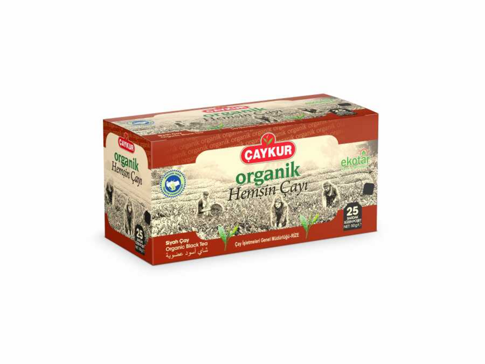 Çaykur Bardak Organik Hemşin Siyah Süzen Poşet Çay 50 Gr