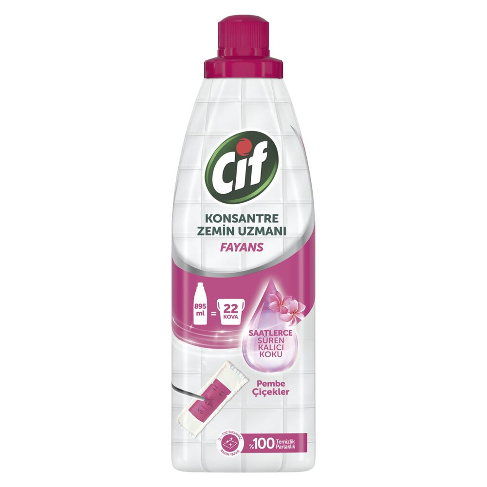 Cif Konsantre Zemin Uzmanı Fayans Pembe Çiçek 895 Ml 