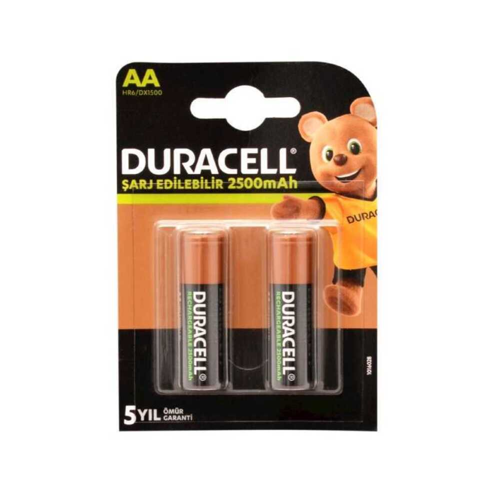 Duracell Kalem Pil Şarj Edilebilir AA  2'Li