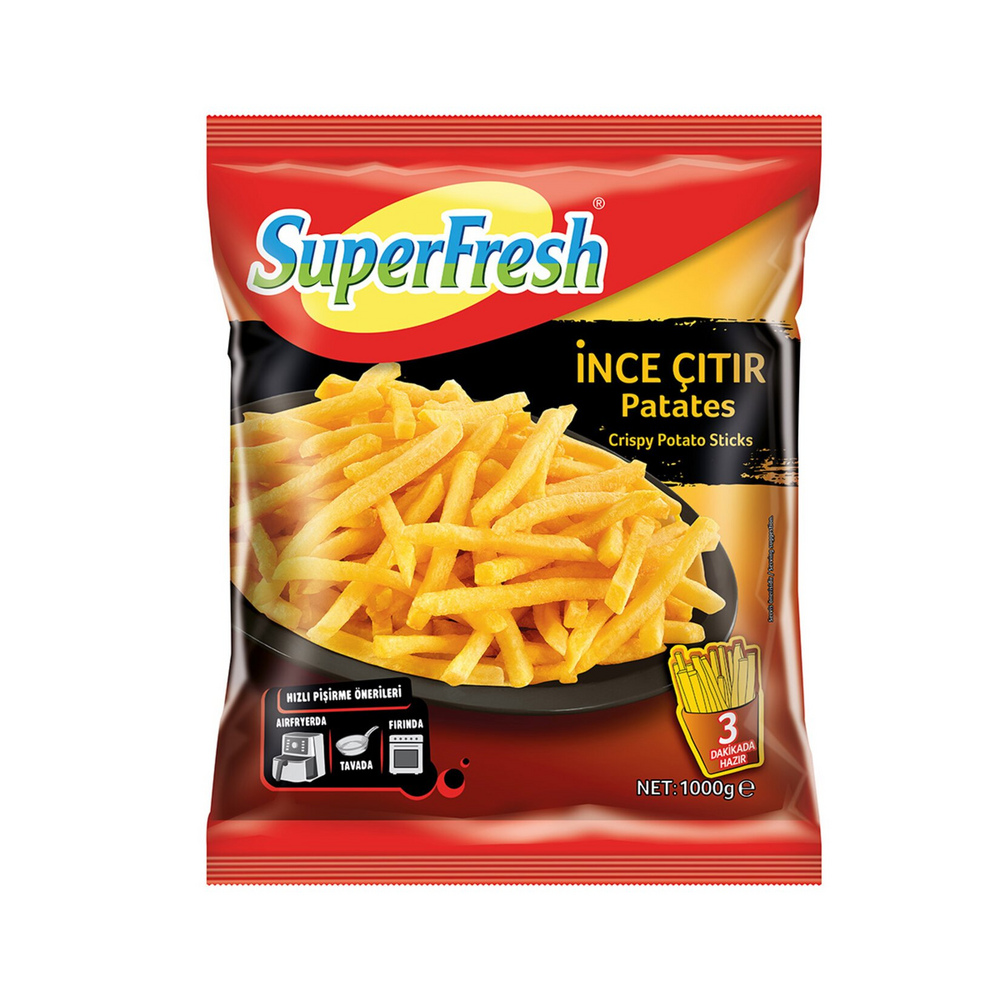 Superfresh İnce Çıtır Çubuk Patates 800 G