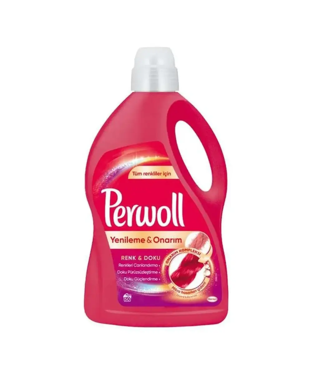 Perwoll Sıvı Çamaşır Deterjanı Renkliler Hassas Bakım Yenileme 2,97 L