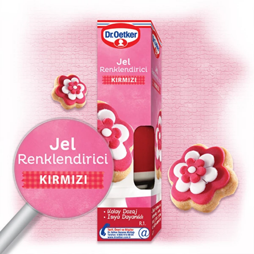 Dr. Oetker Renklendirici Jel Kırmızı 10 G