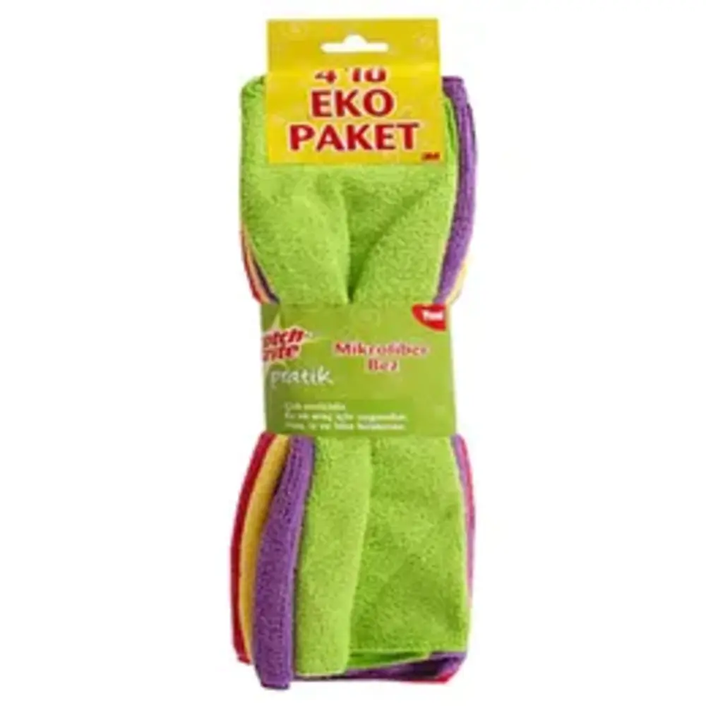 Scotch Brite Mikrofiber Açık Temizlik Bezi 4'Lü