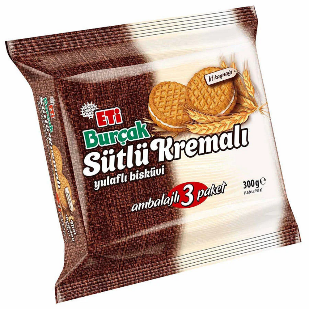 Eti Burçak Süt Kremalı 3'Lü 300g