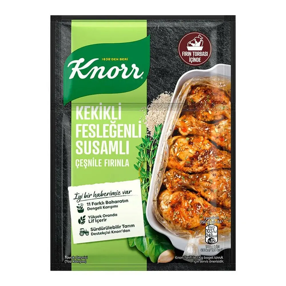 Knorr Fırın Tavuk Çeşnili Fesleğen Susam 29 G