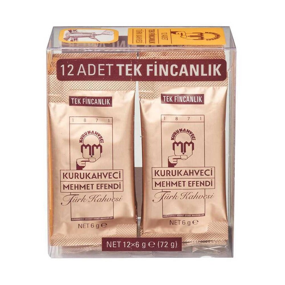 Mehmet Efendi Türk Kahvesi Tek Fincanlık 12'Li 72 Gr