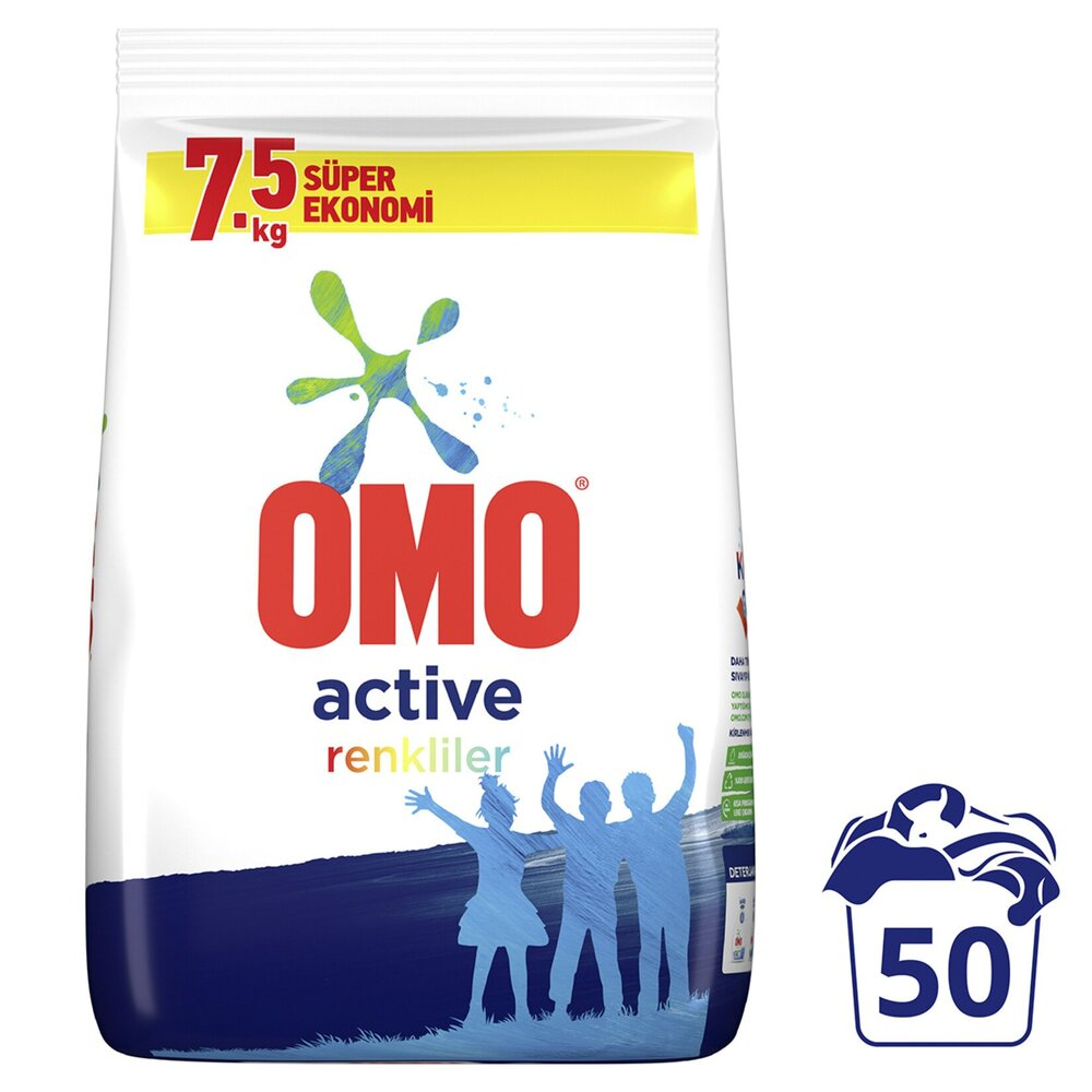 Omo Active Fresh Renkliler Toz Deterjan 7,5 Kg