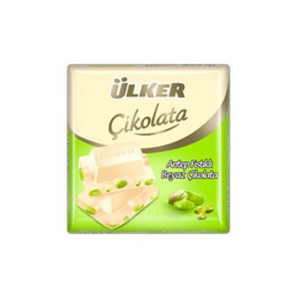 Ülker Kare Beyaz Çikolata Antep Fıstıklı 65g