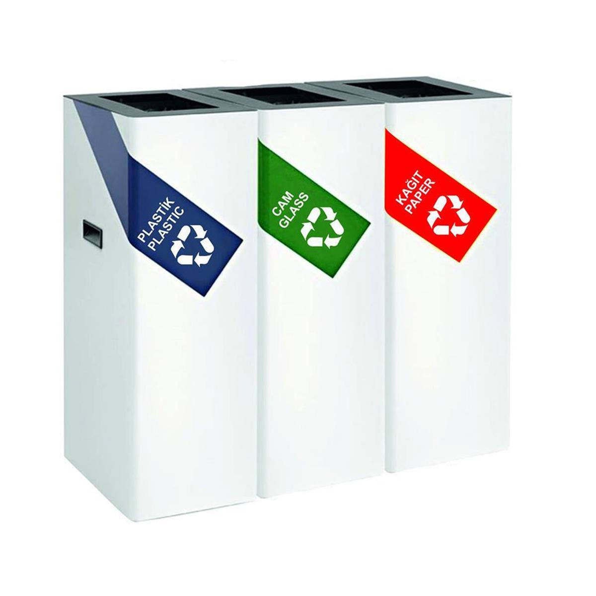 Arı Metal | 3'lü Geri Dönüşüm KovasıGeri DönüşümArı Metal3'lü Geri Dönüşüm Kovası