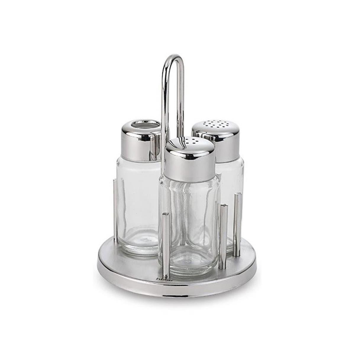 Hisar | 3'lü Tuzluk Biberlik TakımıTuzluk - Biberlik - Kürdanlık - ŞekerlikHisar3'lü Tuzluk Biberlik Takımı