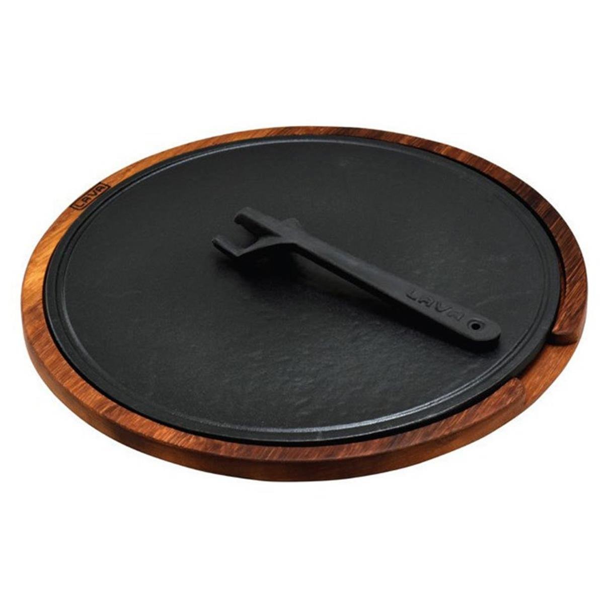 Lava Ahşap Servis Tahtası, Hot Plate Döküm Demir Plakalı Çap (Ø) 29,5 cm İroko AğacıFajita, Hotplate ve Döküm TabaklarLavaAhşap Servis Tahtası, Hot Plate Döküm Demir Plakalı