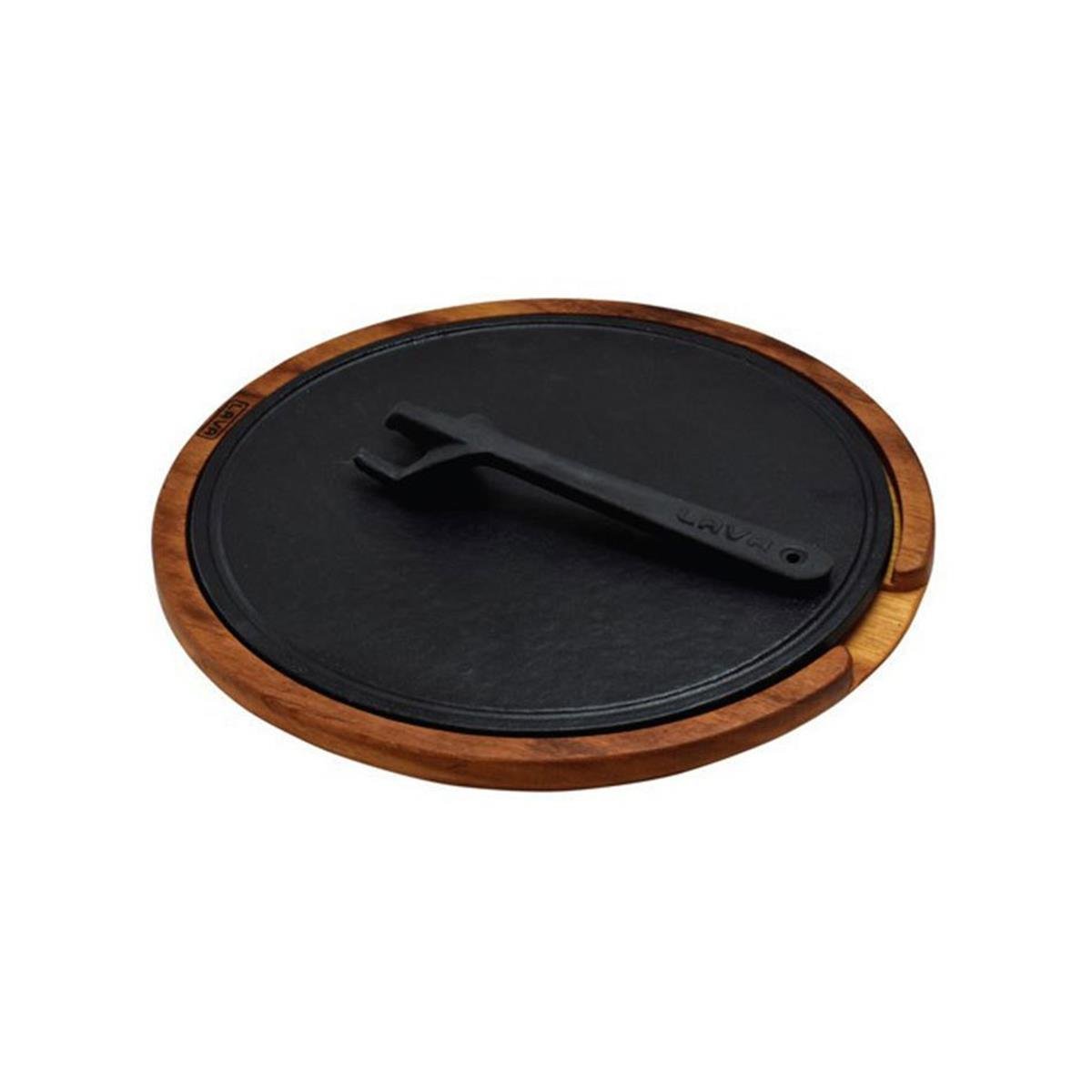 Lava Ahşap Servis Tahtası, Döküm Demir Plakalı Hot Plate Çap (Ø) 29,5 cm Iroko AğacıFajita, Hotplate ve Döküm TabaklarLavaAhşap Servis Tahtası, Hot Plate Döküm Demir Plakalı