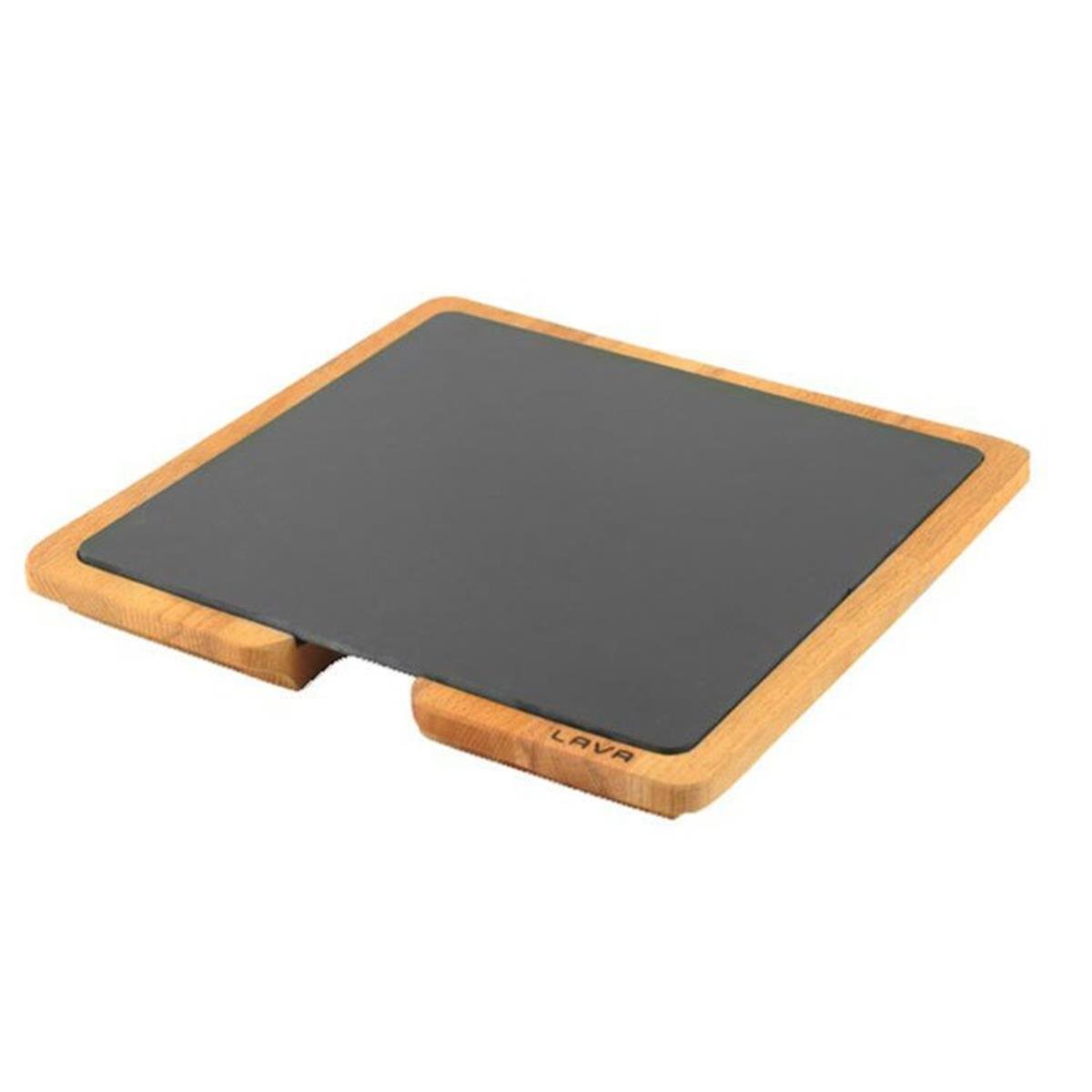 Lava Ahşap ve Porselen Servis Plakası 25x25 cmKayın AğacıLavaAhşap ve Porselen Servis Plakası