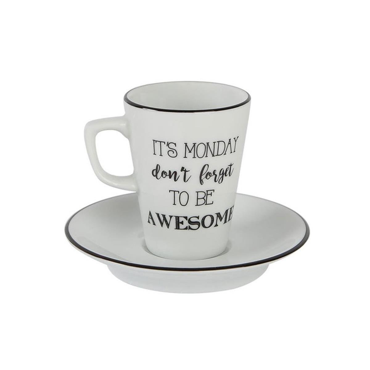 Porland Porselen | Be Happy | Porselen Kahve Fincan Takımı 95 cc A+PBe HappyPorlandBe Happy Porselen Kahve Fincan Takımı 95 cc A+P