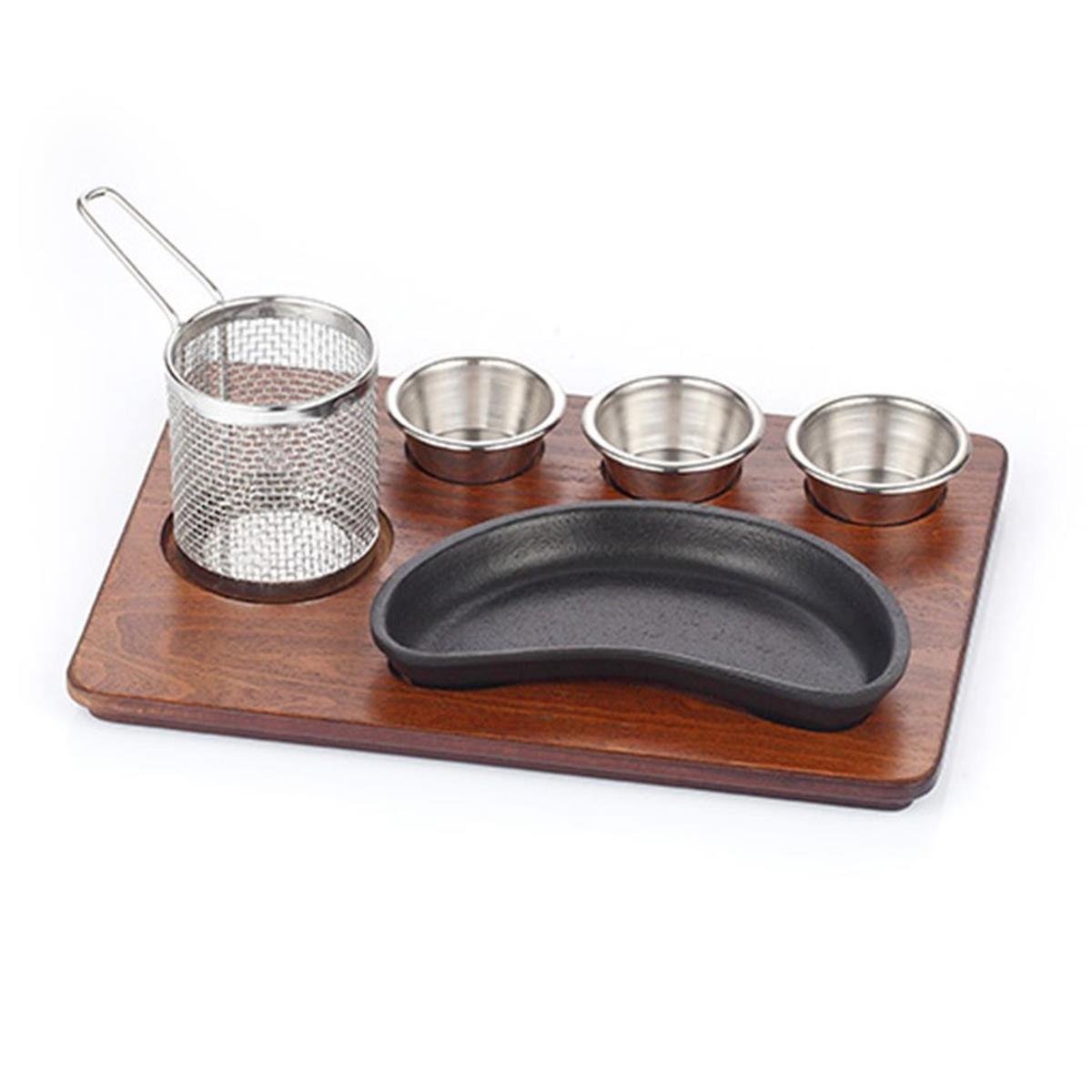 Altınbaşak Döküm Böbrek Fajita Sunum SetiFajita, Hotplate ve Döküm TabaklarAltınbaşakDöküm Böbrek Fajita Sunum Seti