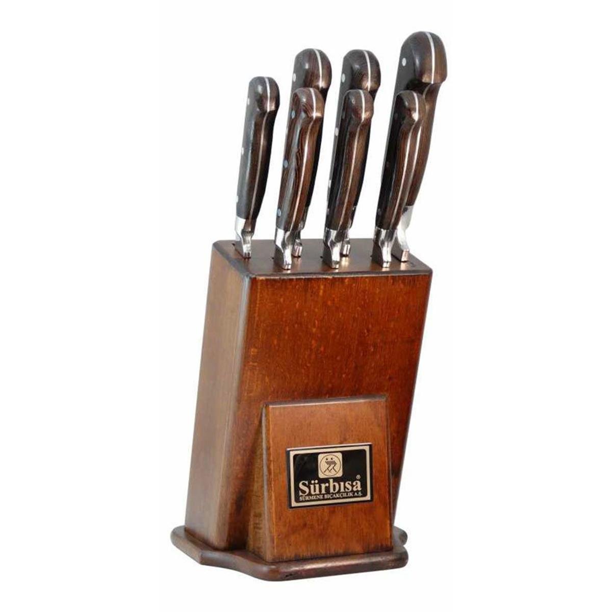 Sürbisa Eskitme Ahşaplı Mutfak Bıçak SetiBıçak TakımlarıSürbisaEskitme Ahşaplı Mutfak Bıçak Seti