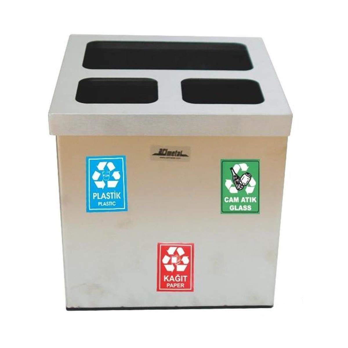 Arı Metal | Geri Dönüşüm Çöp Kovası 3 BölmeliGeri DönüşümArı MetalGeri Dönüşüm Çöp Kovası 3 Bölmeli
