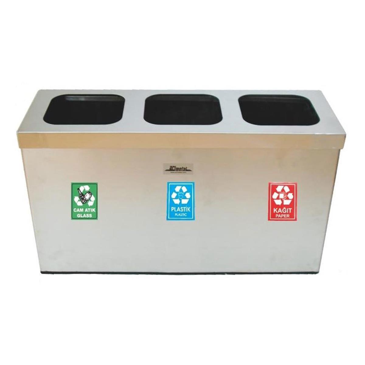 Arı Metal | Geri Dönüşüm Çöp Kovası 3 BölmeliGeri DönüşümArı MetalGeri Dönüşüm Çöp Kovası 3 Bölmeli