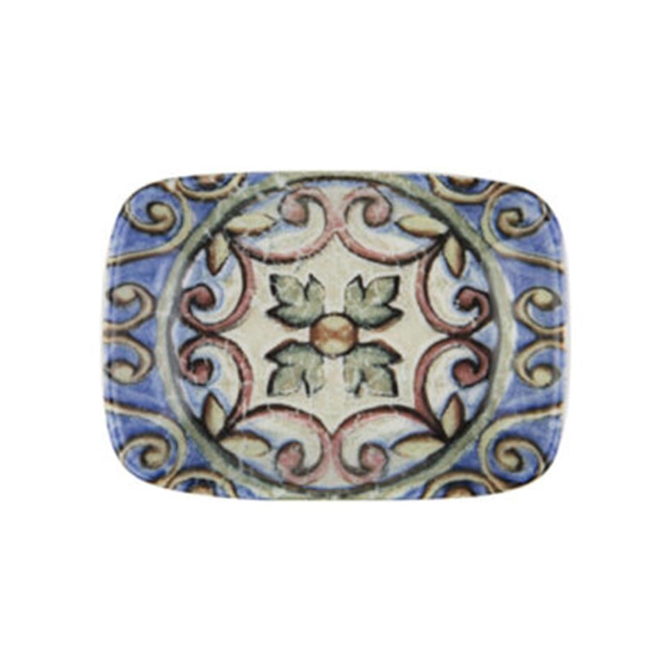 AmalfiID FinePorser Amalfi Quadro Dikdörtgen Kayık Tabak 10 cm