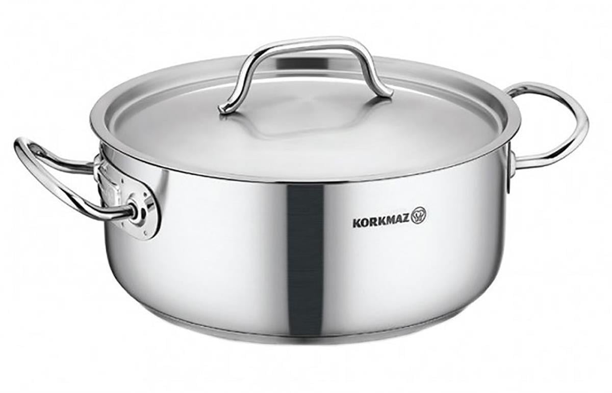 Korkmaz | Proline Paslanmaz Çelik Gastro Kısa TencereTencerelerKorkmazProline Paslanmaz Çelik Gastro Kısa Tencere