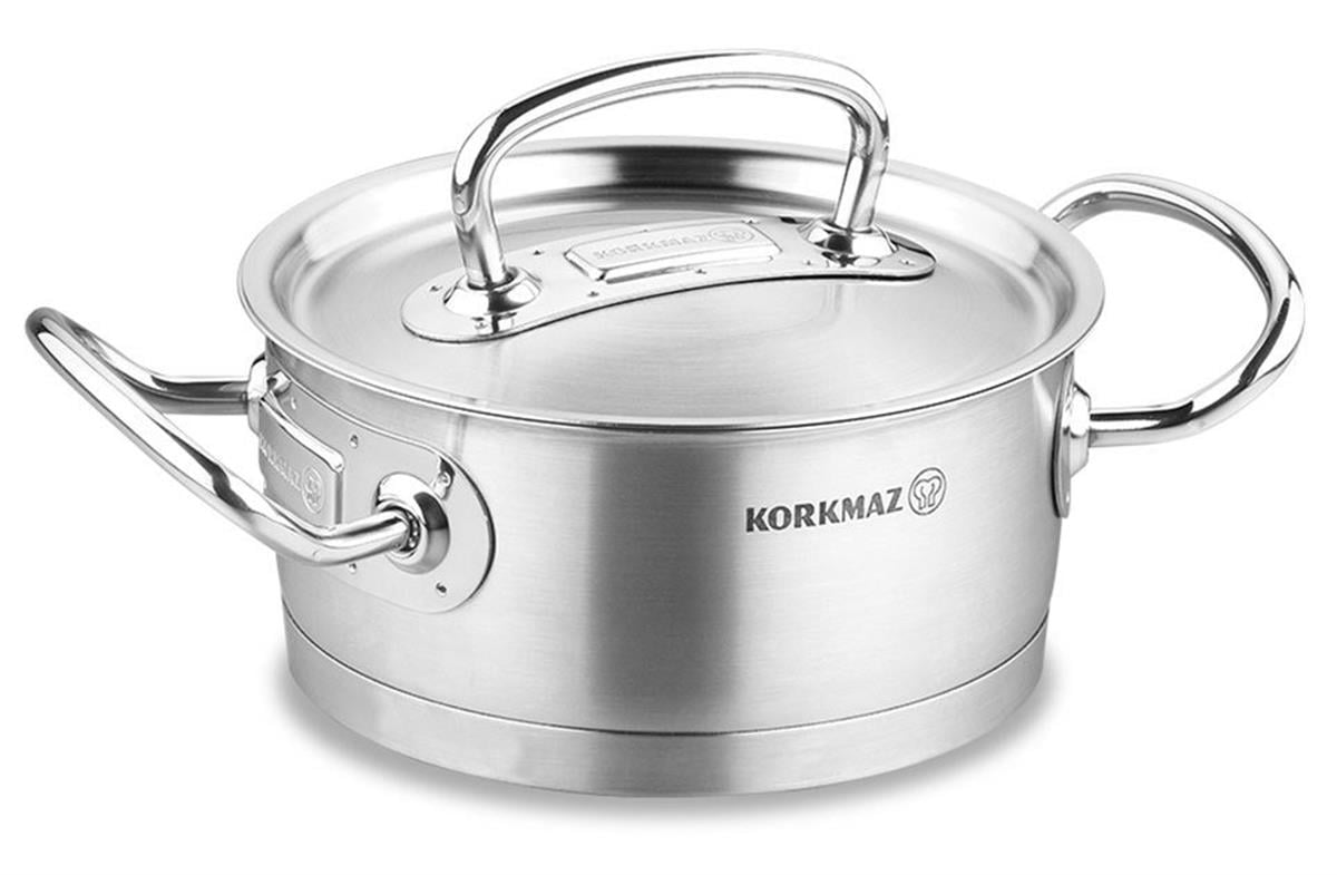 Korkmaz | Proline Paslanmaz Çelik Kısa TencereTencerelerKorkmazProline Paslanmaz Çelik Kısa Tencere