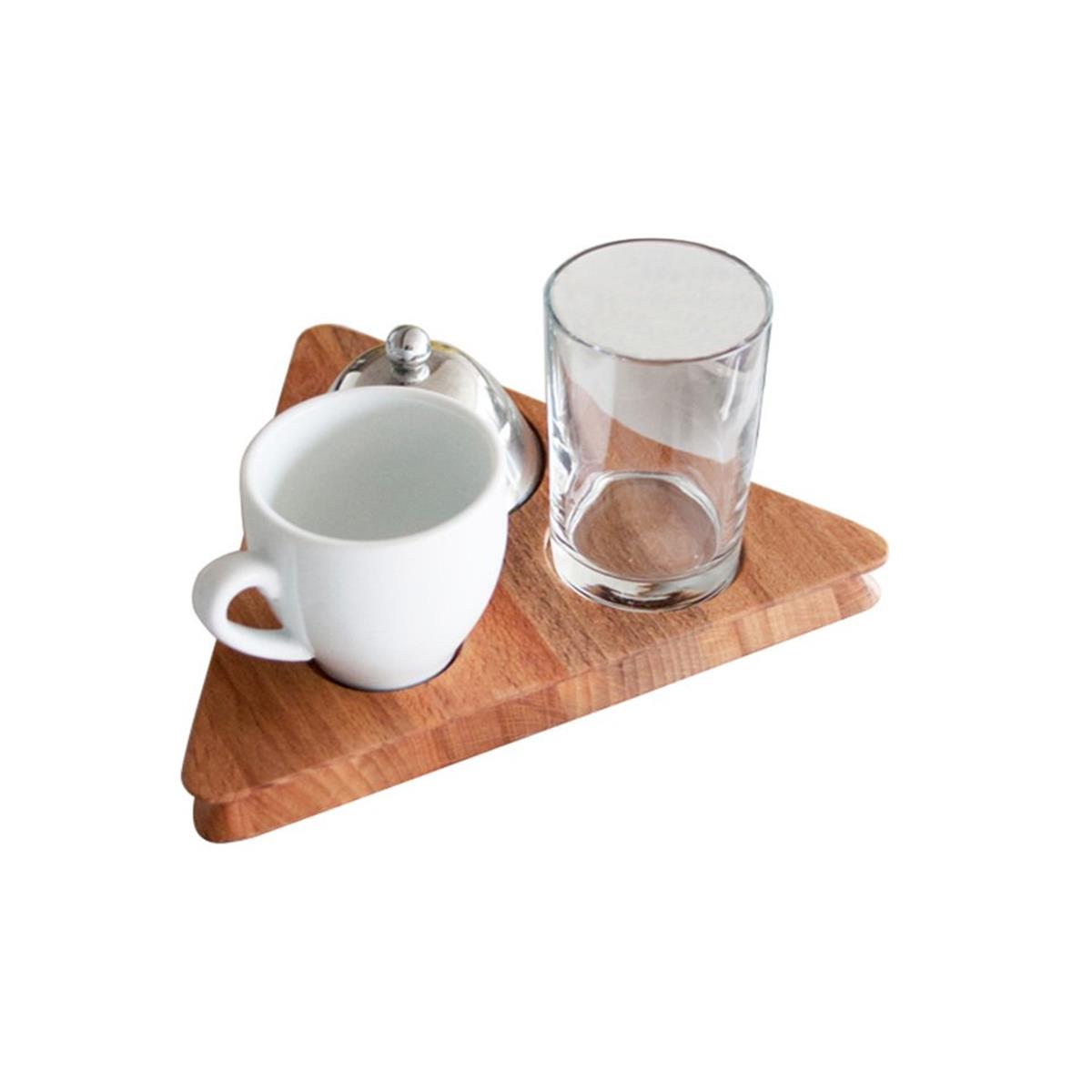 Narin | Üçgen Ahşap Kahve SunumlukÇay Kahve SetleriNarinÜçgen Ahşap Kahve Sunumluk