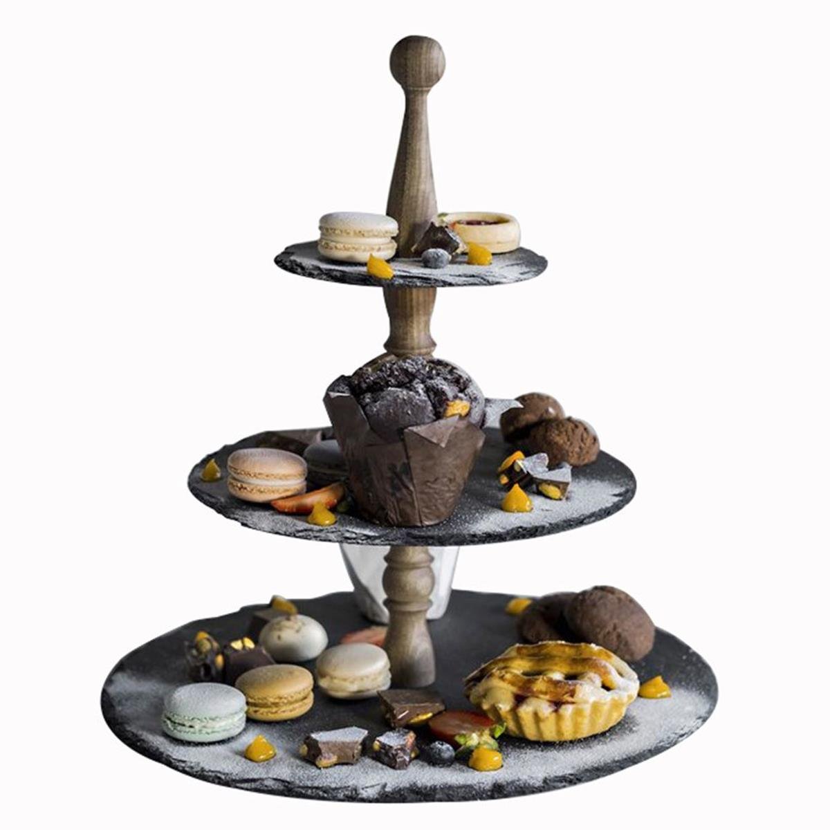 Mat | Kayrak Serisi | Yuvarlak 3'lü Kek StandıKayrakMat For HomeYuvarlak 3'lü Kek Standı