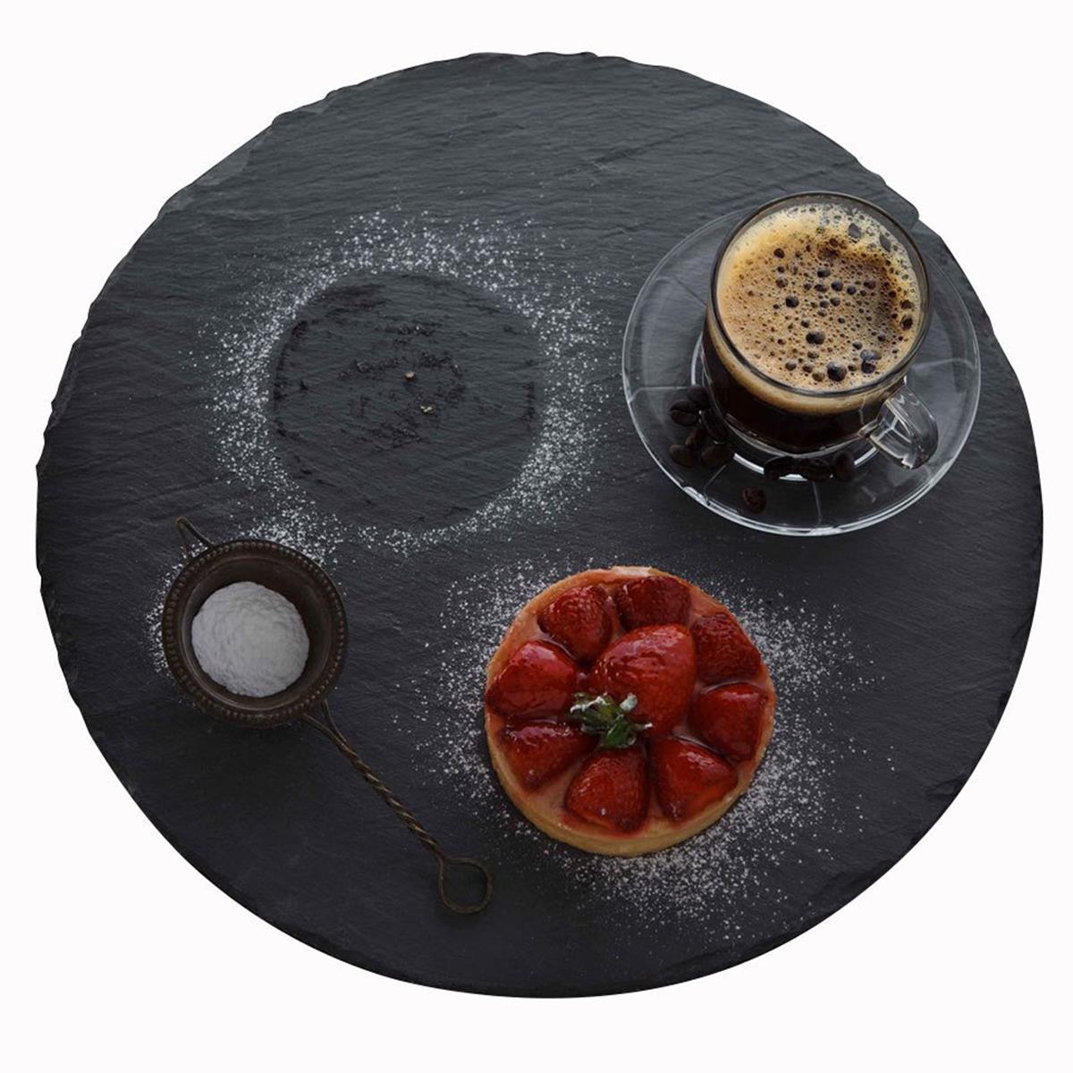 Mat | Kayrak Serisi | Yuvarlak Tabak - Naturel KenarKayrakMat For HomeYuvarlak Tabak - Naturel Kenar