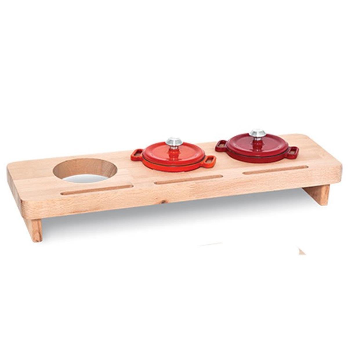 Kapp 3'lü Ahşap AltlıkDöküm TencerelerKapp3'lü Ahşap Altlık