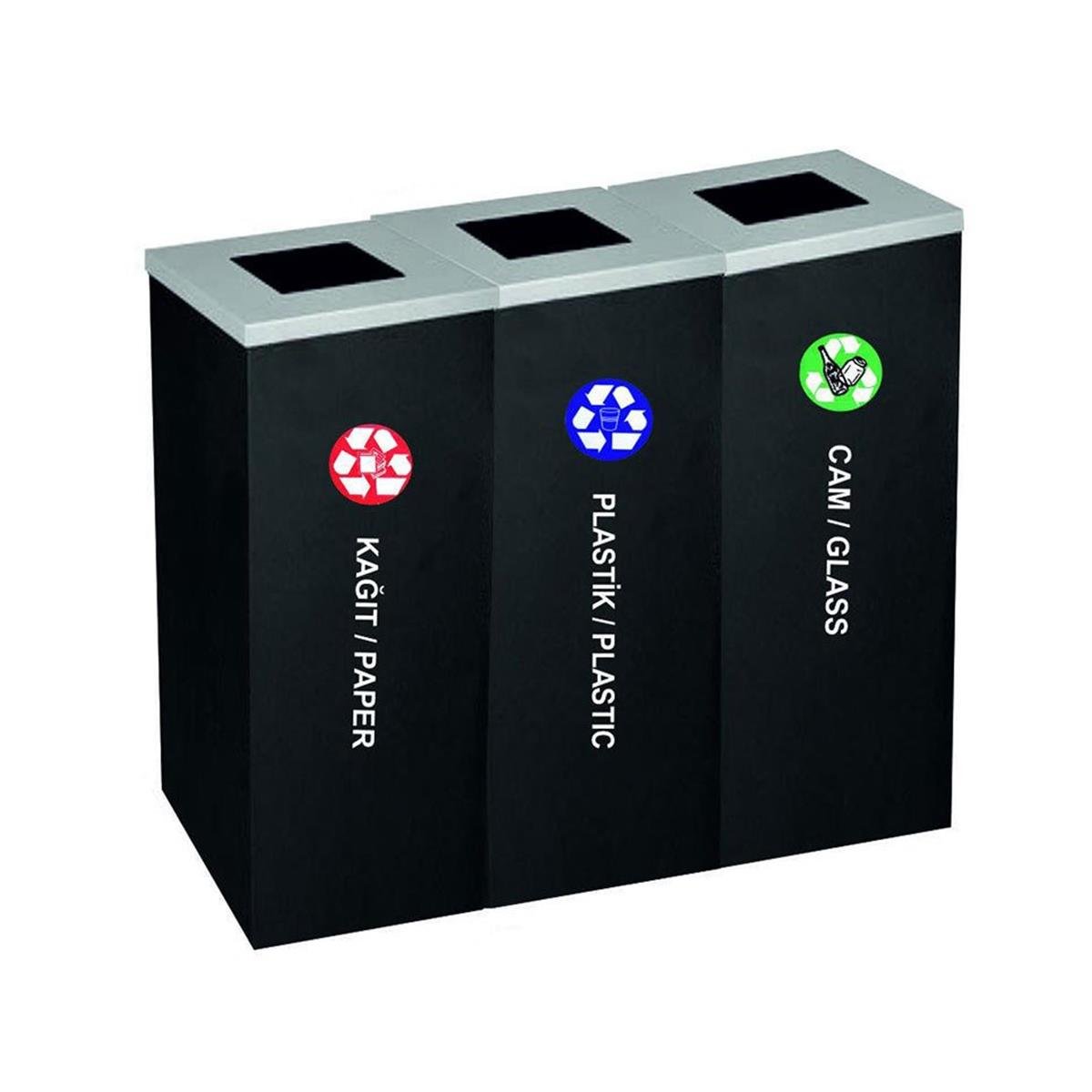 Arı Metal | 3'lü Geri Dönüşüm KovasıGeri DönüşümArı Metal3'lü Geri Dönüşüm Kovası