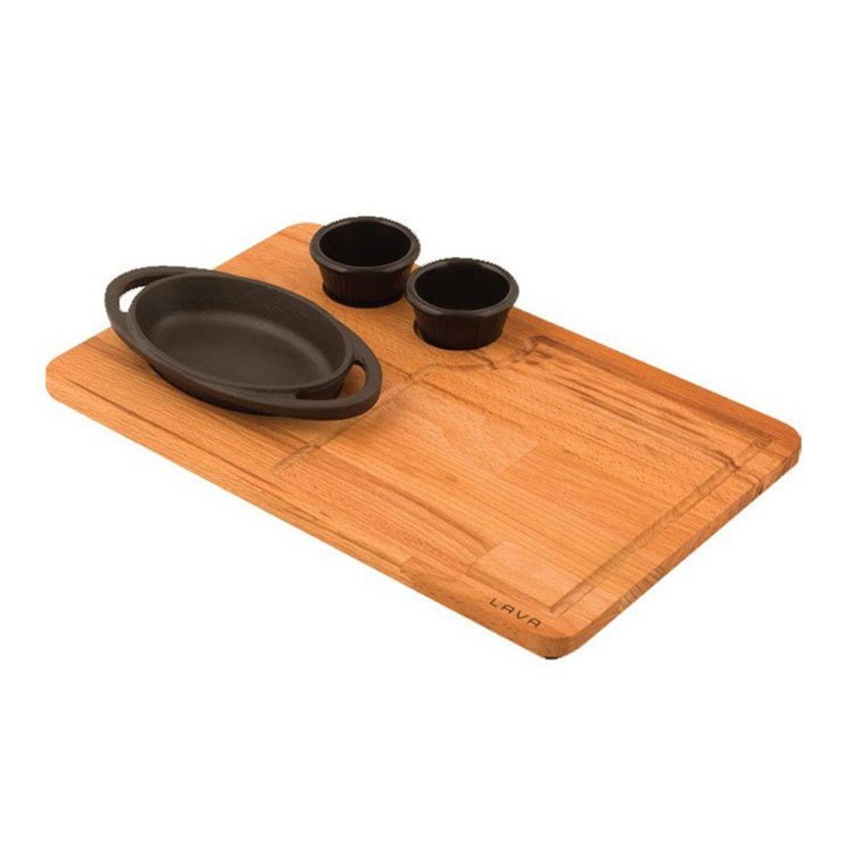 Lava Ahşap Altlıklı Oval Kulplu Tava 15x10 cmKayın AğacıLavaAhşap Altlıklı Oval Kulplu Tava