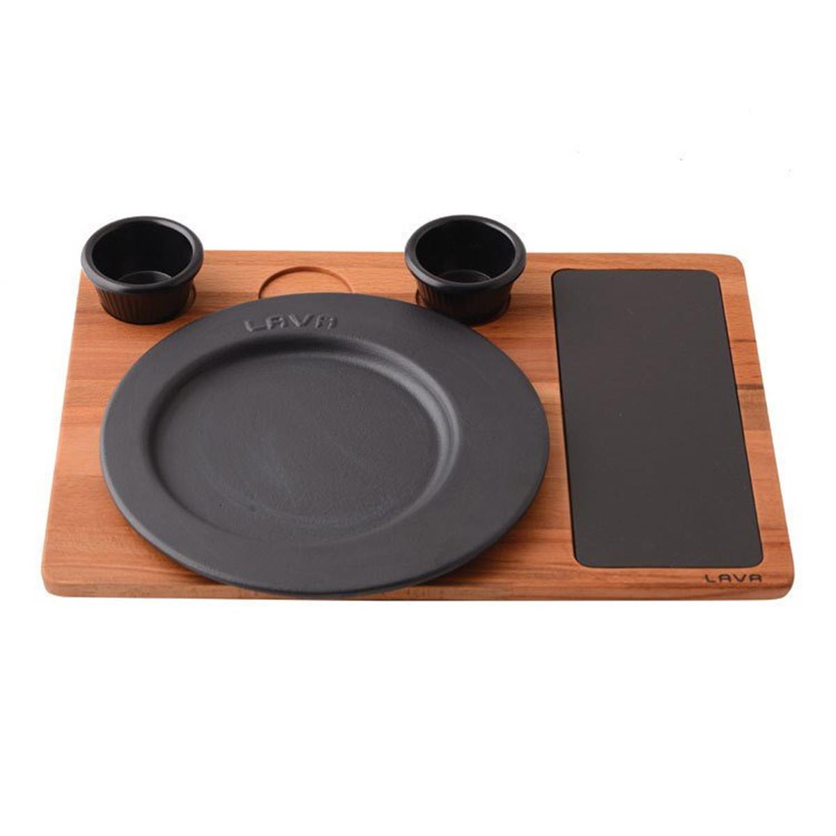 Lava Ahşap Altlıklı Yuvarlak Servis Tabağı, Porselen Plaka 24 cmFajita, Hotplate ve Döküm TabaklarLavaAhşap Altlıklı Yuvarlak Servis Tabağı, Porselen Plaka