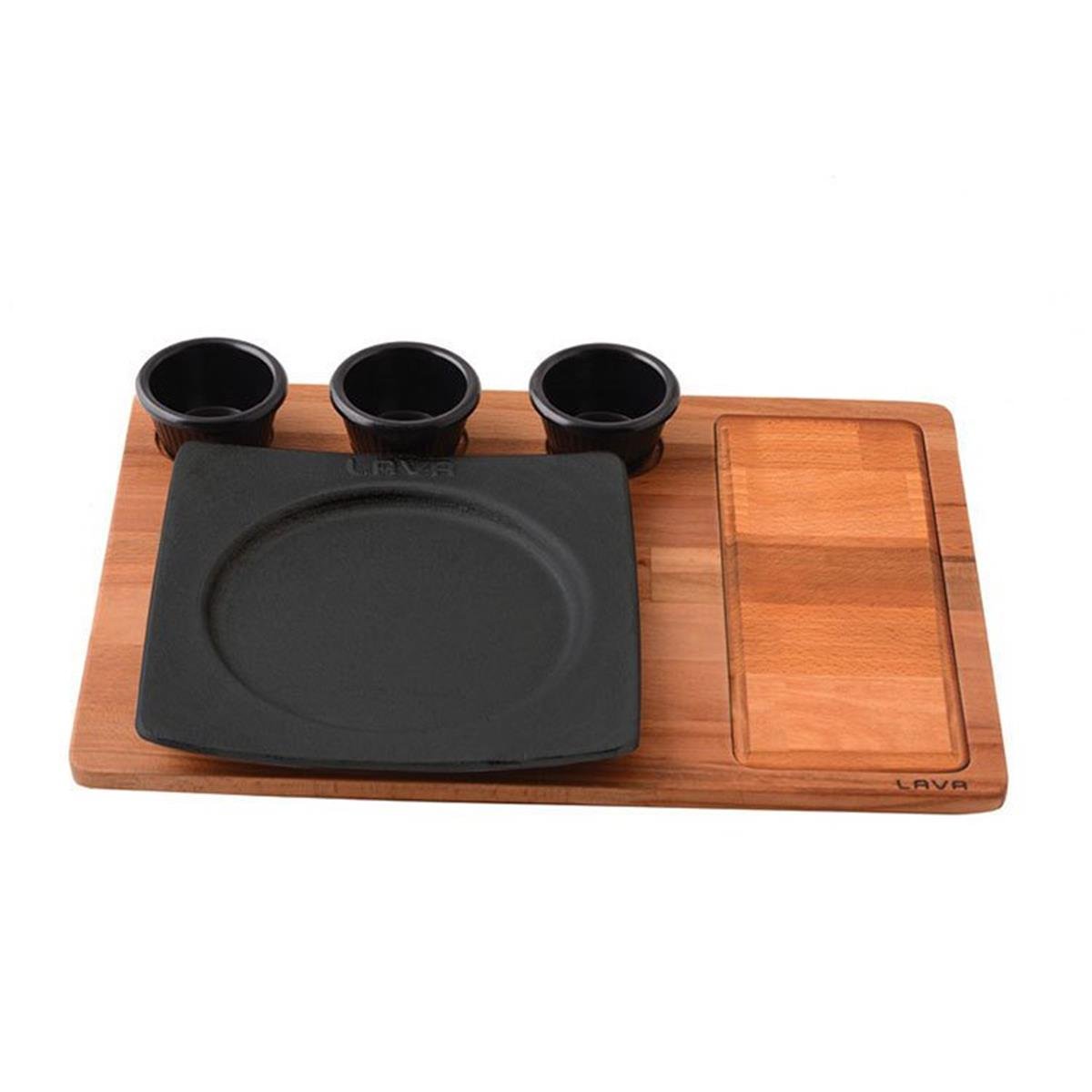 Lava Ahşap Altlıklı Yuvarlak Servis TabağıFajita, Hotplate ve Döküm TabaklarLavaAhşap Altlıklı Yuvarlak Servis Tabağı