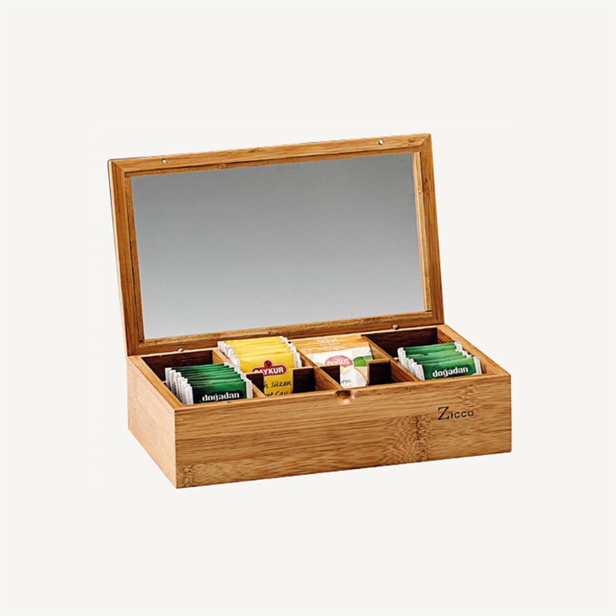 Zicco Ahşap Çay KutusuAhşap ve Bambu ÜrünlerZiccoAhşap Çay Kutusu