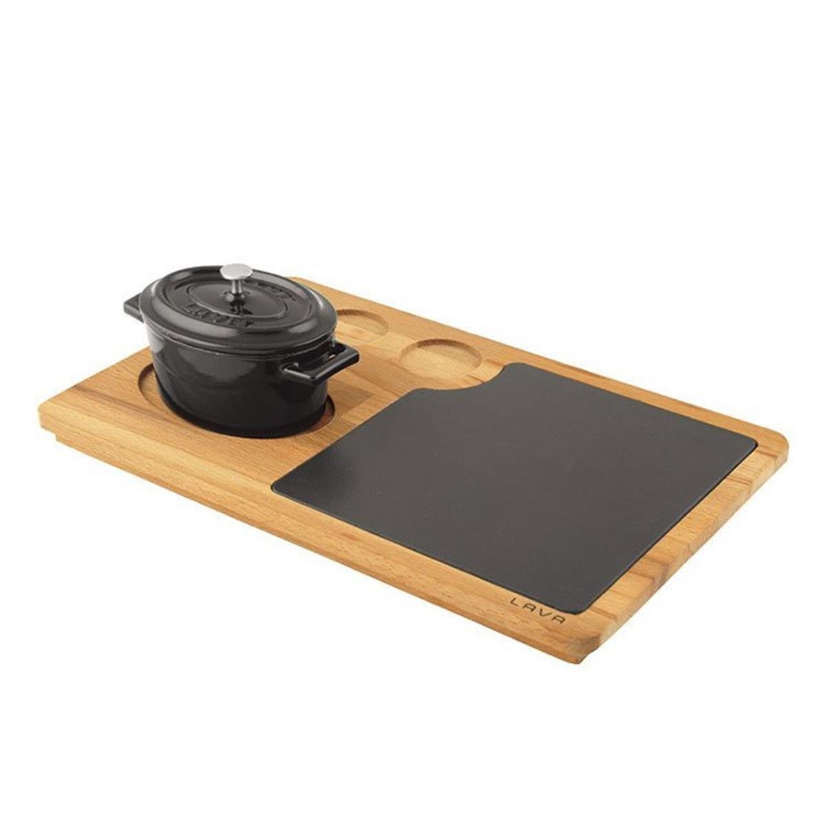 Lava Ahşap ve Porselen Servis Plakalı Mini Oval Tencere 9x12cmKayın AğacıLavaAhşap ve Porselen Servis Plakalı Mini Oval Tencere