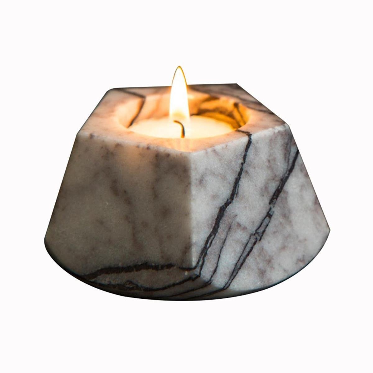 Mat | Lilla Mermer Serisi | Beşgen Mumluk - Küçük BoyMermerMat For HomeBeşgen Mumluk - Küçük Boy