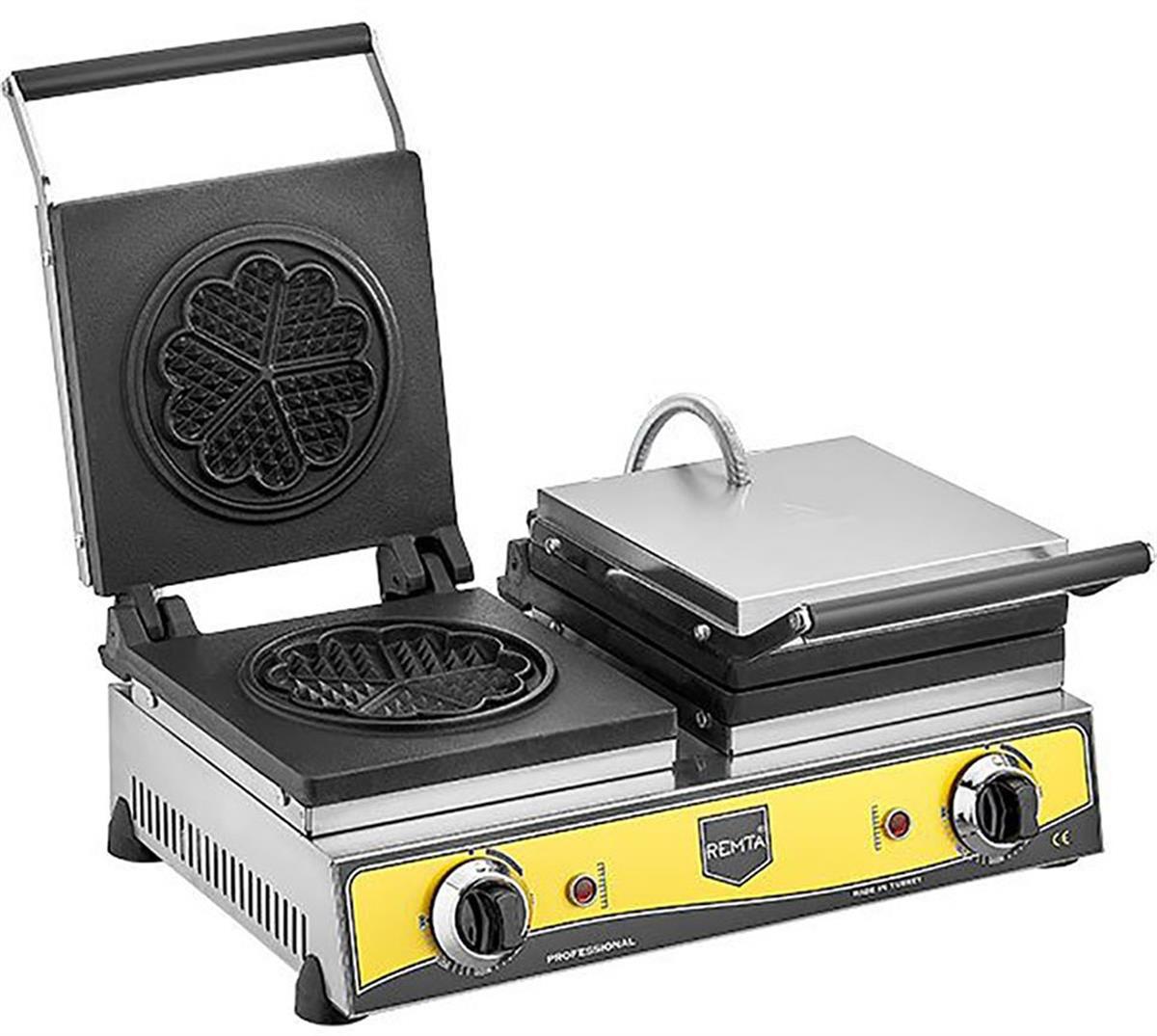 Remta | Çiftli Çiçek Model Waffle Makinesi Elektrikli 21 cm Çap W15Yardımcı EkipmanlarRemtaÇiftli Çiçek Model Waffle Makinesi Elektrikli 21 cm Çap W15