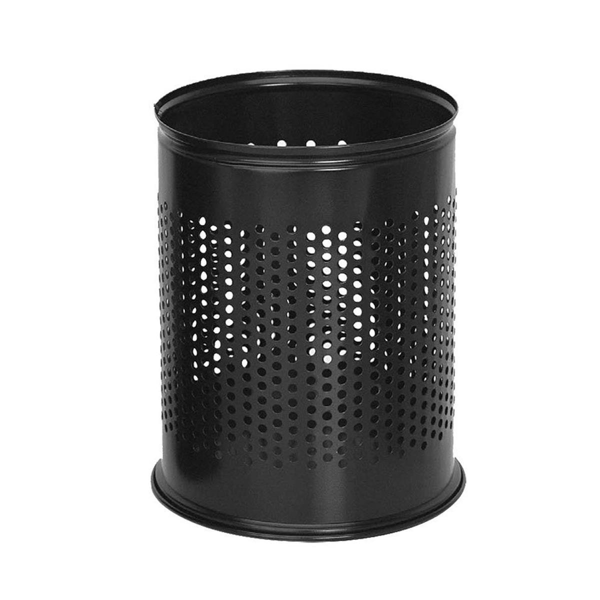 Toros Metal Delikli Çöp Kovası 14 lt SiyahÇöp KovalarıToros MetalDelikli Çöp Kovası