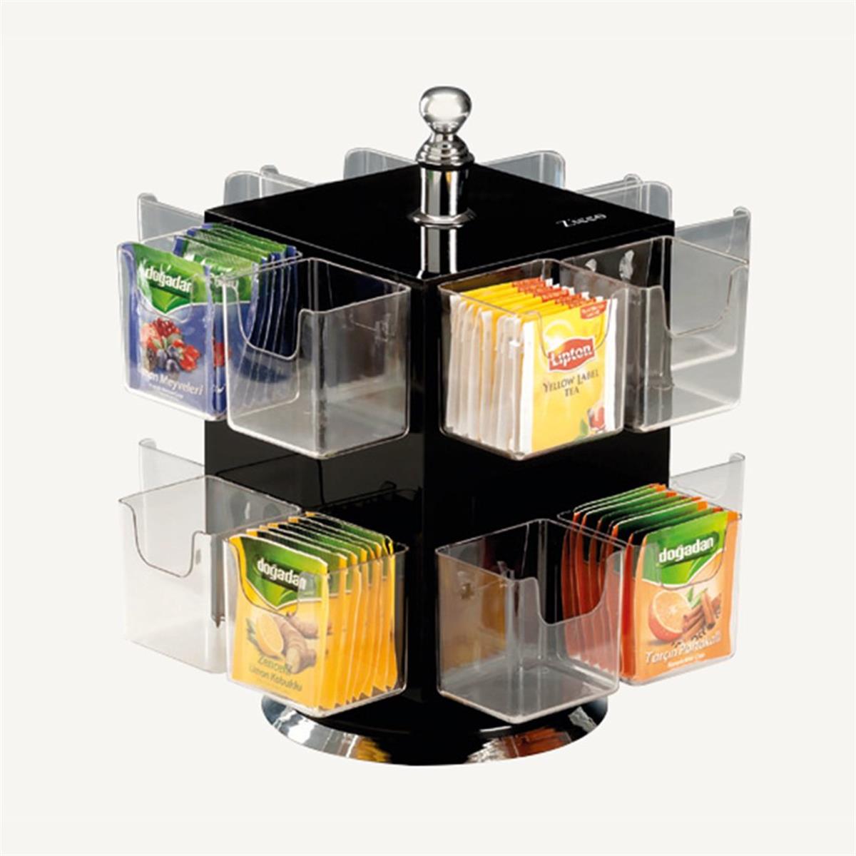 Zicco Polikarbonat Gözlü Döner Akrilik Poşet Çay Standı 16'lıPolycarbonatZiccoDöner Akrilik Poşet Çay Standı 16'lı