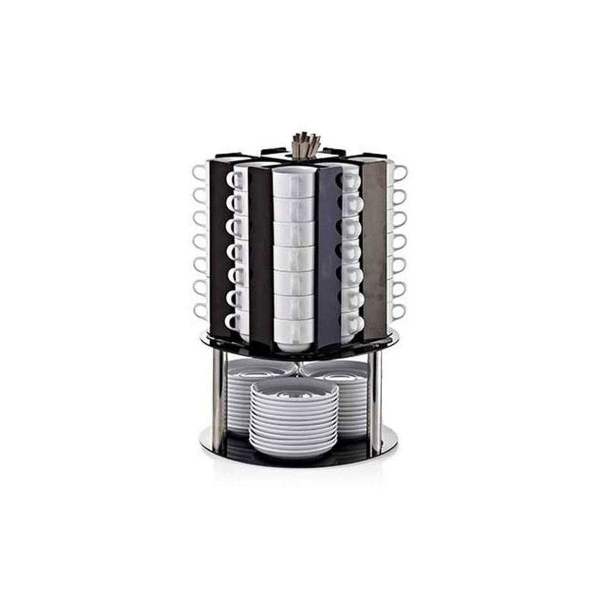 Biradlı Döner Fincan Tabak StandıMelaminBiradlıDöner Fincan Tabak Standı