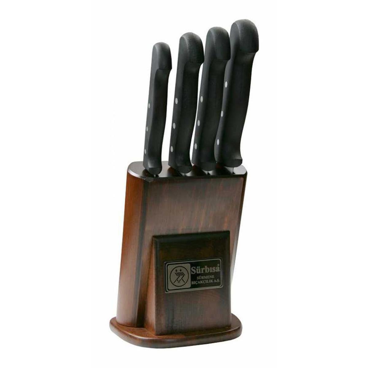 Sürbisa Eskitme Ahşaplı Mutfak Bıçak SetiBıçak TakımlarıSürbisaEskitme Ahşaplı Mutfak Bıçak Seti