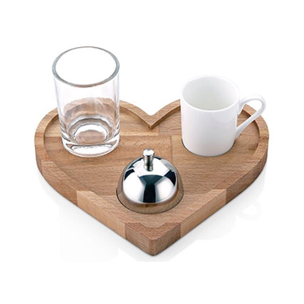 Biradlı Kalp Türk Kahve SunumuÇay Kahve SetleriBiradlıKalp Türk Kahve Sunumu