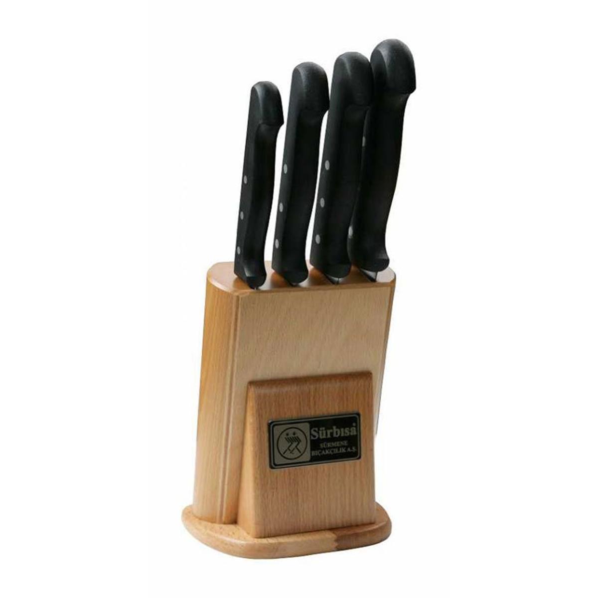 Sürbisa Naturel Ahşaplı Mutfak Bıçak SetiBıçak TakımlarıSürbisaNaturel Ahşaplı Mutfak Bıçak Seti