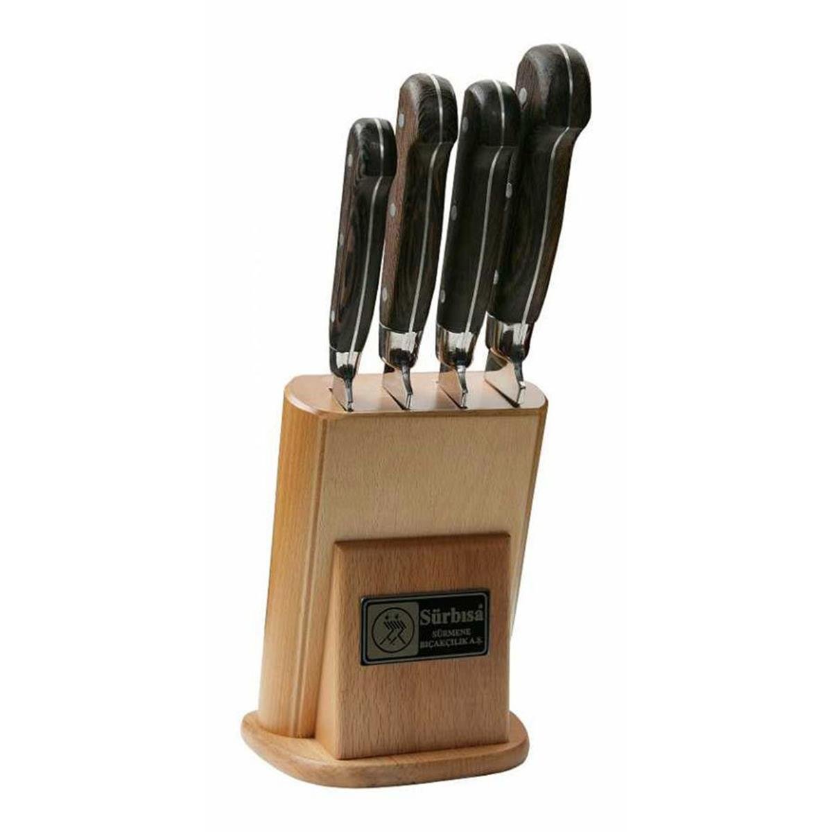 Sürbisa Naturel Ahşaplı Mutfak Bıçak SetiBıçak TakımlarıSürbisaNaturel Ahşaplı Mutfak Bıçak Seti
