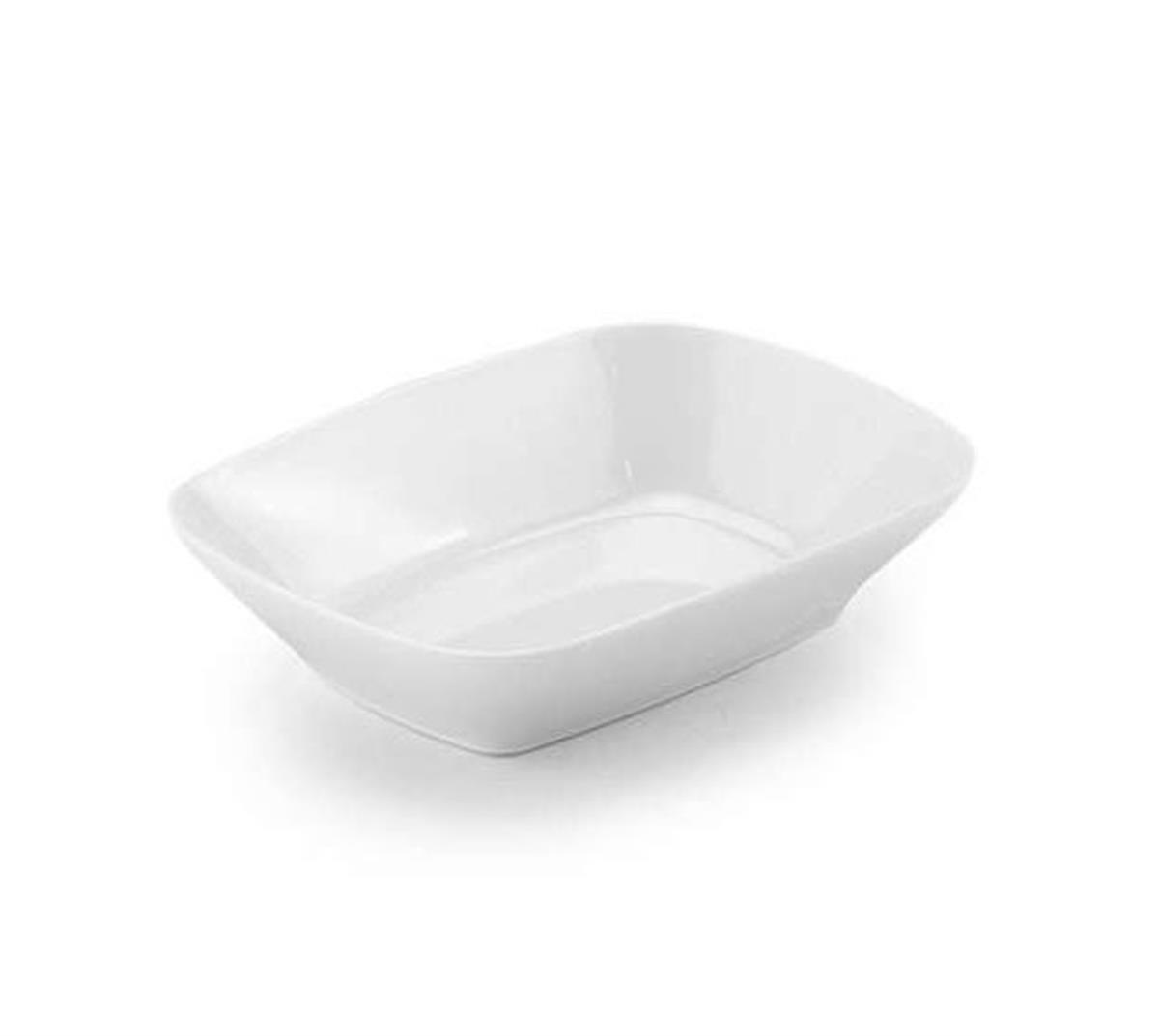 Özgül Melamin | Tria | Porelin Köşeli Kayık TabakPorelinÖzgül MelaminPorelin Köşeli Kayık Tabak 12x8,5 cm