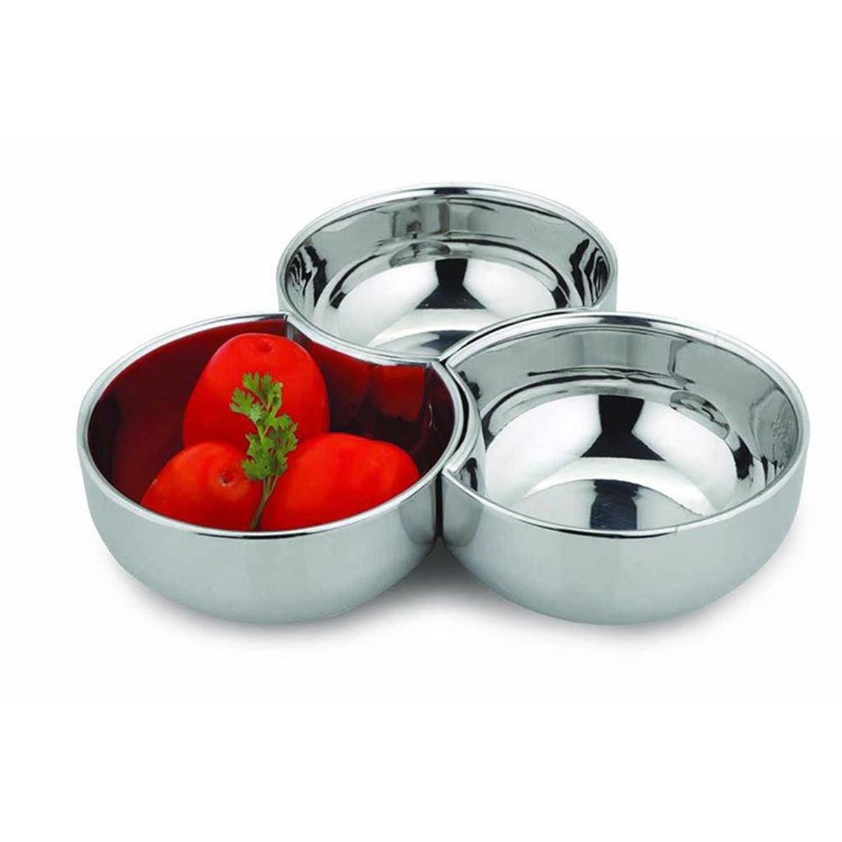 Kapp Üçlü Sunumluk Çift CidarlıŞekerlik ve ÇerezliklerKappÜçlü Sunumluk Çift Cidarlı