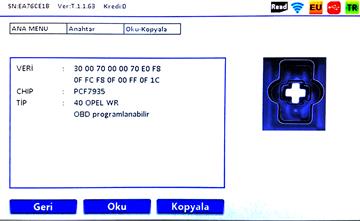 OPEL VECTRA B OMEGA ANAHTAR LASER HU43