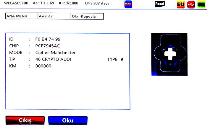 İEA ÜRETİM AUDİ PCF7945 HITAG2 434 MHZ AUDI SMART BOARD