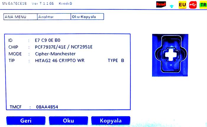 IEA CADILLAC 5+1 BUTON HITAG2 433MHZ